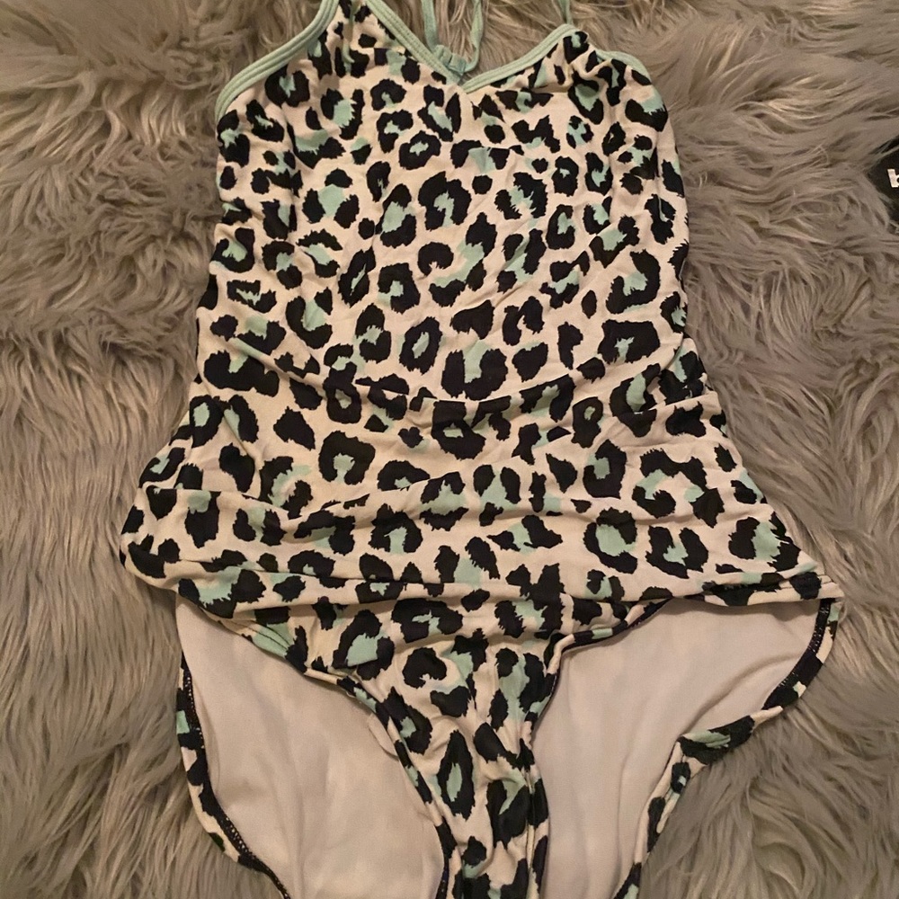 Cheetah colored bathing suit